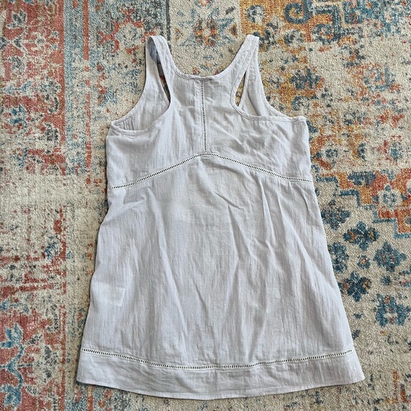 Wrap lavender racerback embroidered sleeveless top - Picture 6 of 7